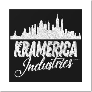 Kramerica Industries - (White) Faded 90s Style Logo Design Posters and Art
